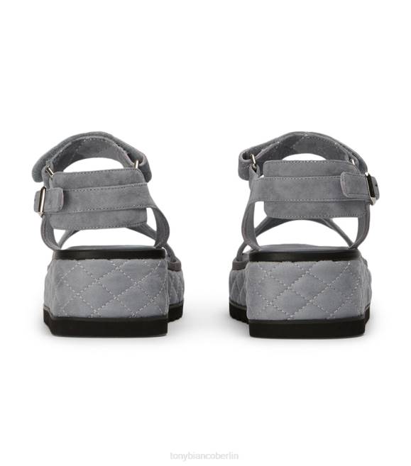 Sandalen| de Tony Bianco Frauen Zahara-Sandalen Stahlgraues Wildleder 4624605